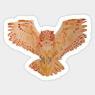 Owl landing Sticker